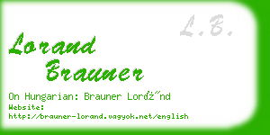 lorand brauner business card